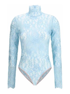 VALENTINO GARAVANI: Turtlenecks & Polo necks - Floral Lace Bodysuit