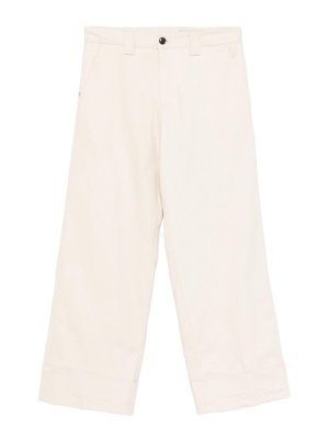 WHITE SAND: flared jeans - Cotton Flared Trousers