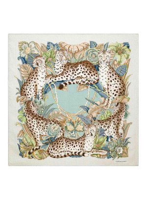 SALVATORE FERRAGAMO: Estolas y chales - Estola - Verde