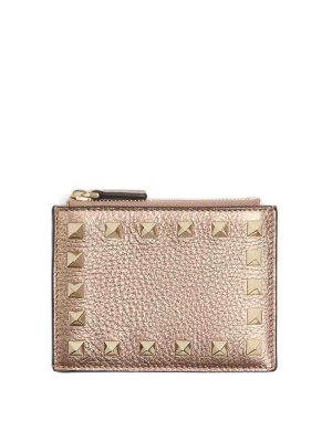 VALENTINO GARAVANI: wallets & purses - Rockstud Leather Coin Purse