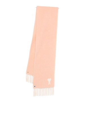 AMI PARIS: scarves - Ami De Coeur Wool Scarf