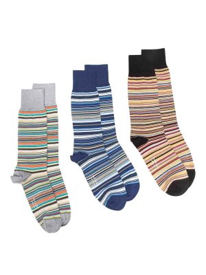 PAUL SMITH: calze - Calzini stampati - Confezione da 3