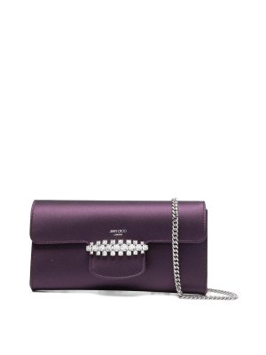 JIMMY CHOO: Clutch - Pochette - Rouge Brun