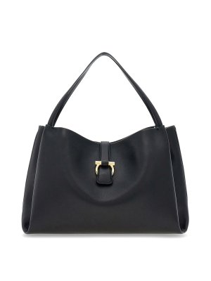 FERRAGAMO: Sacs portés épaule  - Sac Porté Épaule - Noir