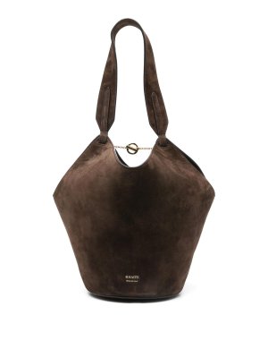 KHAITE: Secchielli - Borsa a secchiello Lotus mini in pelle