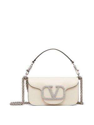VALENTINO GARAVANI: shoulder bags - Loc Small Leather Shoulder Bag