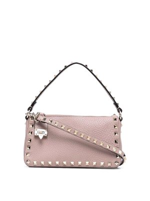 VALENTINO GARAVANI: shoulder bags - Rockstud Small Leather Shoulder Bag