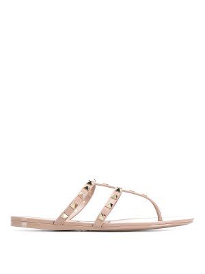 VALENTINO GARAVANI: sandals - Summer Rockstud Thong Sandals