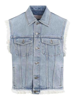 VALENTINO: Chalecos - Chaleco - Azul