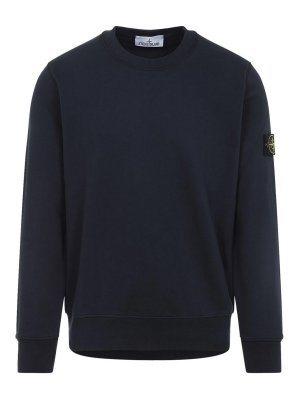 STONE ISLAND: スウェット＆セーター - スウェットシャツ/セーター - ダークブルー