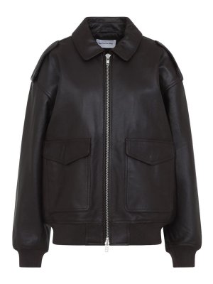 THE FRANKIE SHOP: leather jacket - Viper Leather Jacket