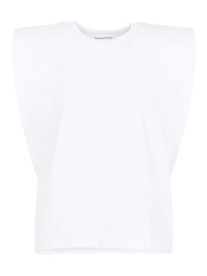 THE FRANKIE SHOP: t-shirts - Eva Padded Shoulder Muscle T-Shirt