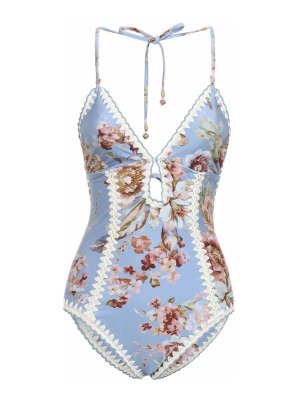 ZIMMERMANN: Maillots une pièce  - Maillot De Bain - Bleu Clair