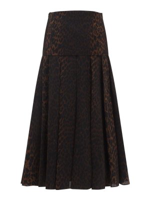 BALENCIAGA: Faldas media pierna y semilargas - Falda Semilarga - Marrón