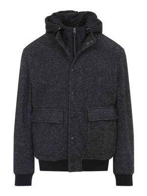 CANALI: bombers - Hoodie Bomber Jacket