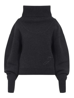 JACQUEMUS: Strickpullover mit Rundhalsausschnitt - Rundhalspullover - Dunkelgrau