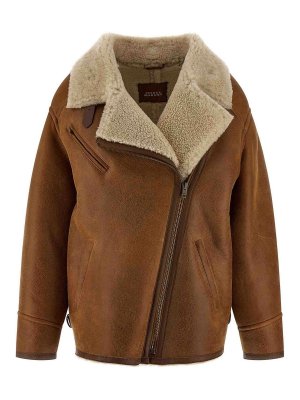 ISABEL MARANT: leather jacket - Adelina Sheepskin Jacket