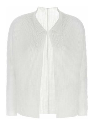 ISSEY MIYAKE: cardigans - Wooly Pleats Cardigan