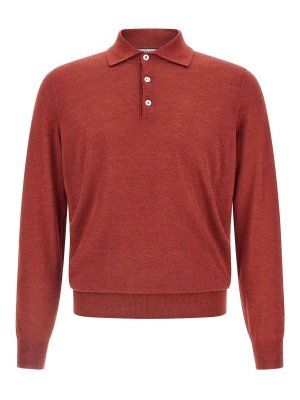 BRUNELLO CUCINELLI: polo shirts - Shaved Knit Polo Shirt