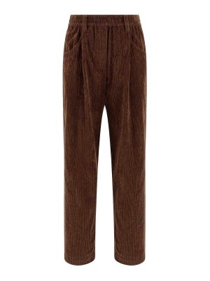 BRUNELLO CUCINELLI: Pantalons casual - Pantalons Décontractés - Marron