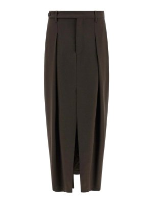 BRUNELLO CUCINELLI: Jupes midi et au genou - Jupe Midi - Marron