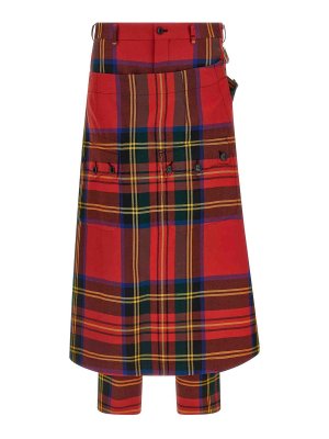 COMME DES GARÇONS HOMMES PLUS: pantaloni casual - Pantaloni scozzesi