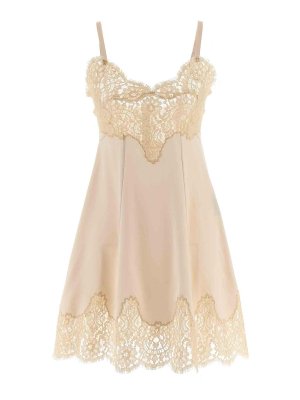 DOLCE & GABBANA: ニーレングスドレス - 膝丈ドレス - ヌードカラー