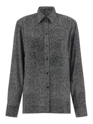 ERMANNO SCERVINO: shirts - Rhinestone Plastron Shirt
