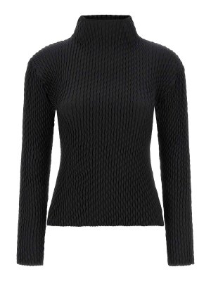 ISSEY MIYAKE: maglia collo rotondo - Maglione a pieghe eleganti