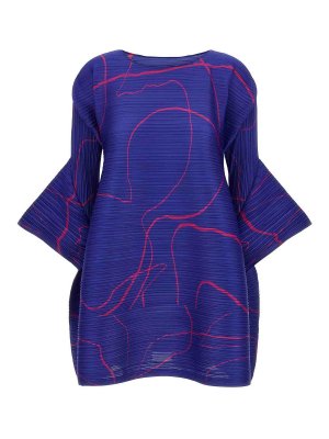 PLEATS PLEASE ISSEY MIYAKE: ニーレングスドレス - 膝丈ドレス - ブルー