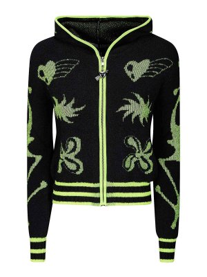 CHOPOVA LOWENA: cardigans - Neon Cartoon Cardigan