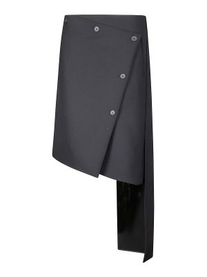 Courreges: Knee length skirts & Midi - Oblique Polywool Skirt