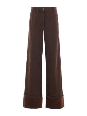 DRIES VAN NOTEN: straight leg jeans - Wide-Leg Denim Trousers