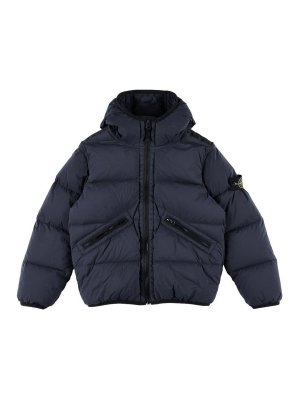 Stone Island Junior: padded jackets - Hooded Down Jacket In A