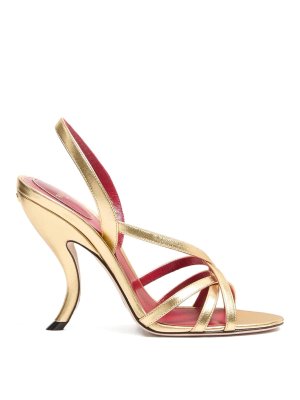 VALENTINO GARAVANI: sandals - Fetishique Sandal In Laminated Nappa