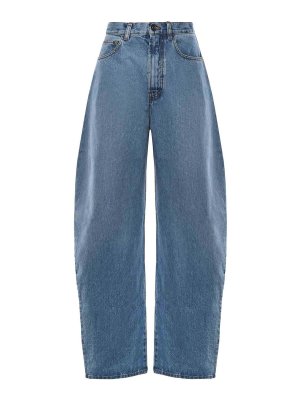 Alaïa: Jeans à jambe droite - Jean Droit - Bleu