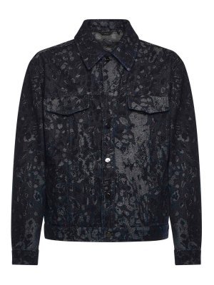 FENDI: denim jacket - Jacquard Denim Jacket