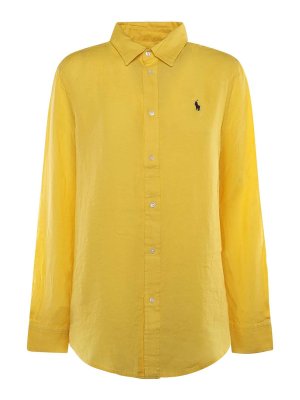 POLO RALPH LAUREN: camicie - Camicia In Lino Con Logo
