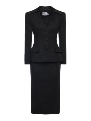 Self Portrait: Knielange Kleider - Knielanges Kleid - Schwarz