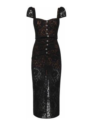 Self Portrait: Knielange Kleider - Knielanges Kleid - Schwarz