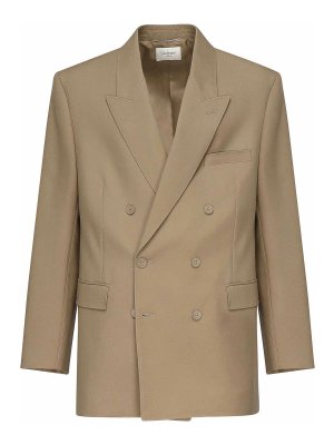 SAINT LAURENT: blazers - Double-Breasted Wool Jacket