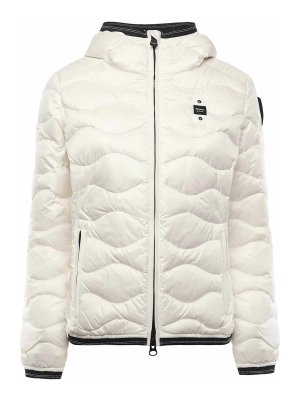 BLAUER: padded jackets - Camellia Wave Down Jacket