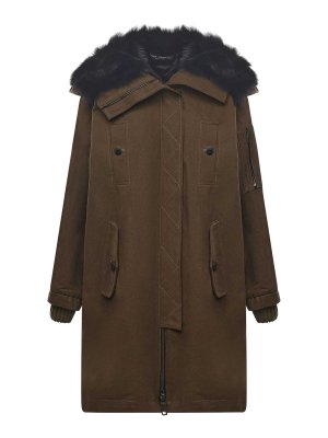 DOLCE & GABBANA: ダウン・ハイテクジャケット - ダウンジャケット - 緑