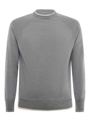 ELEVENTY: Strickpullover mit Rundhalsausschnitt - Rundhalspullover - Beige