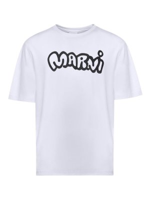 Marni: Tシャツ - Tシャツ - 白
