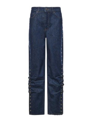 ROTATE Birger Christensen: Jeans à jambe droite - Jean Droit - Bleu