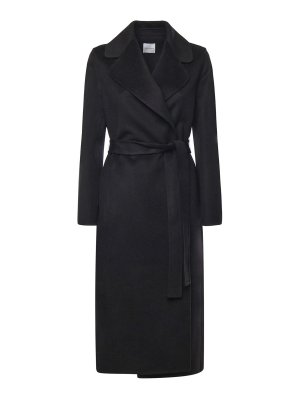 ALISHEVA: knee length coats - Long Wool Coat