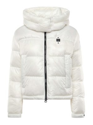 BLAUER: padded jackets - Nylon Down Jacket With Logo