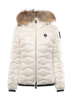 BLAUER: padded jackets - Aldie Fur Down Jacket