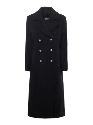 BLAUER: knee length coats - Charlotte Double-Breasted Wool Coat